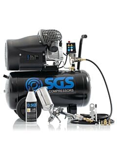 Buy SGS 50 Litre Direct Drive Air Compressor with Spray Gun Kit - 14.6CFM 3.0HP 50L by SGS for only £334.37