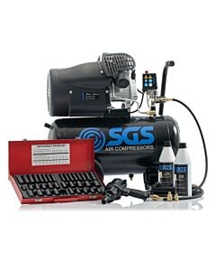 Buy SGS 50 Litre Direct Drive Air Compressor with 1/2 Impact Wrench & Socket Set - 14.6CFM 3.0HP 50L by SGS for only £412.74