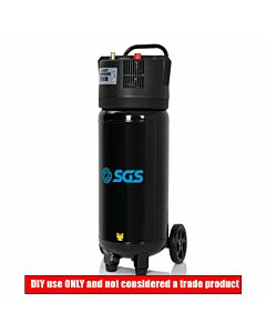 Buy SGS 50 Litre Oil Free Direct Drive Vertical Air Compressor - 6.2 CFM 2HP 50L by SGS for only £76.79