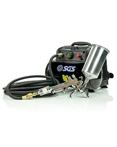 Buy SGS 6L Oil-Free Direct Drive Mini Air Compressor & Spray Gun Kit by SGS for only £103.01