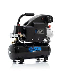 Buy SGS 8 Litre Direct Drive Portable Air Compressor - 5.5CFM, 1.1HP by SGS for only £86.39
