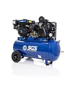 Buy SGS 90 Litre Professional Petrol Driven Air Compressor - 10.7CFM, 7.0HP, 90L by SGS for only £679.98