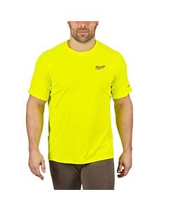 Buy Milwaukee WWSSBL Workskin Warm Weather Short Sleeve T-Shirt - Yellow by Milwaukee for only £32.89