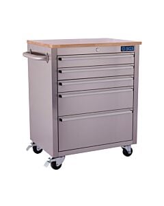 Buy SGS 26 Inch Stainless Steel 5 Drawer Roller Tool Cabinet by SGS for only £324.98