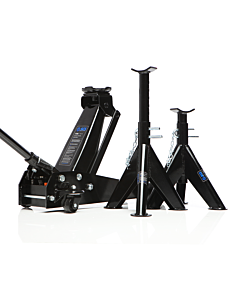 Buy SGS 3 Tonne Heavy Duty Garage Trolley Jack and Axle Stands by SGS for only £122.39