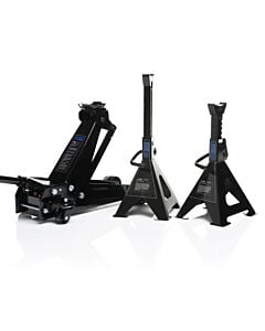 Buy SGS 3 Tonne Heavy Duty Garage Trolley Jack Ratchet Axle Stands by SGS for only £136.79