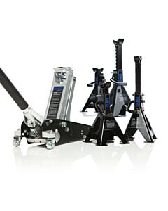 Buy SGS 1.25 Tonne Low Profile Racing Trolley Jack | 4 Axle Stands by SGS for only £185.99