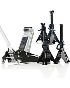 Buy SGS 2.5 Tonne Lightweight Aluminium Racing Trolley Jack with Four Axle Stands by SGS for only £239.99