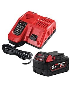 Buy Milwaukee M18NRG-501 18V 5.0Ah Battery & Rapid Fast Charger Bundle by Milwaukee for only £79.19