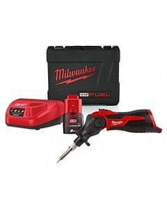 Buy Milwaukee M12SI-201C M12 12V Cordless Soldering Iron Kit - 2Ah Battery, Charger and Case by Milwaukee for only £154.14