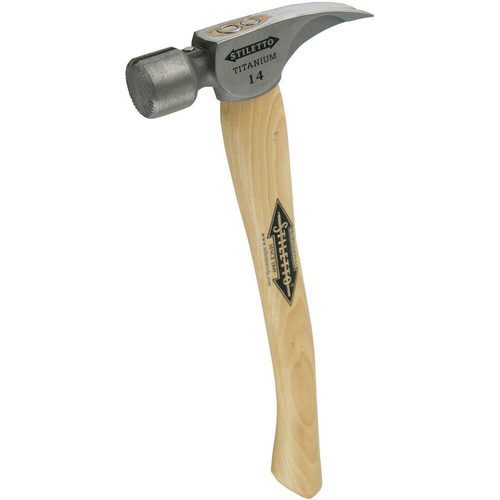 Milwaukee Ti 14MC-H16 Milled Face Titanium Hammer with Wooden Handle 
