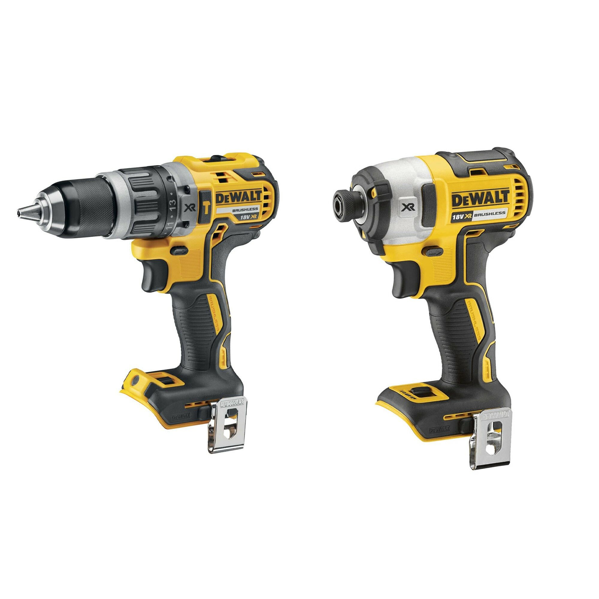 DeWalt 18V XR Brushless Combi Drill and Impact Driver (Body Only)