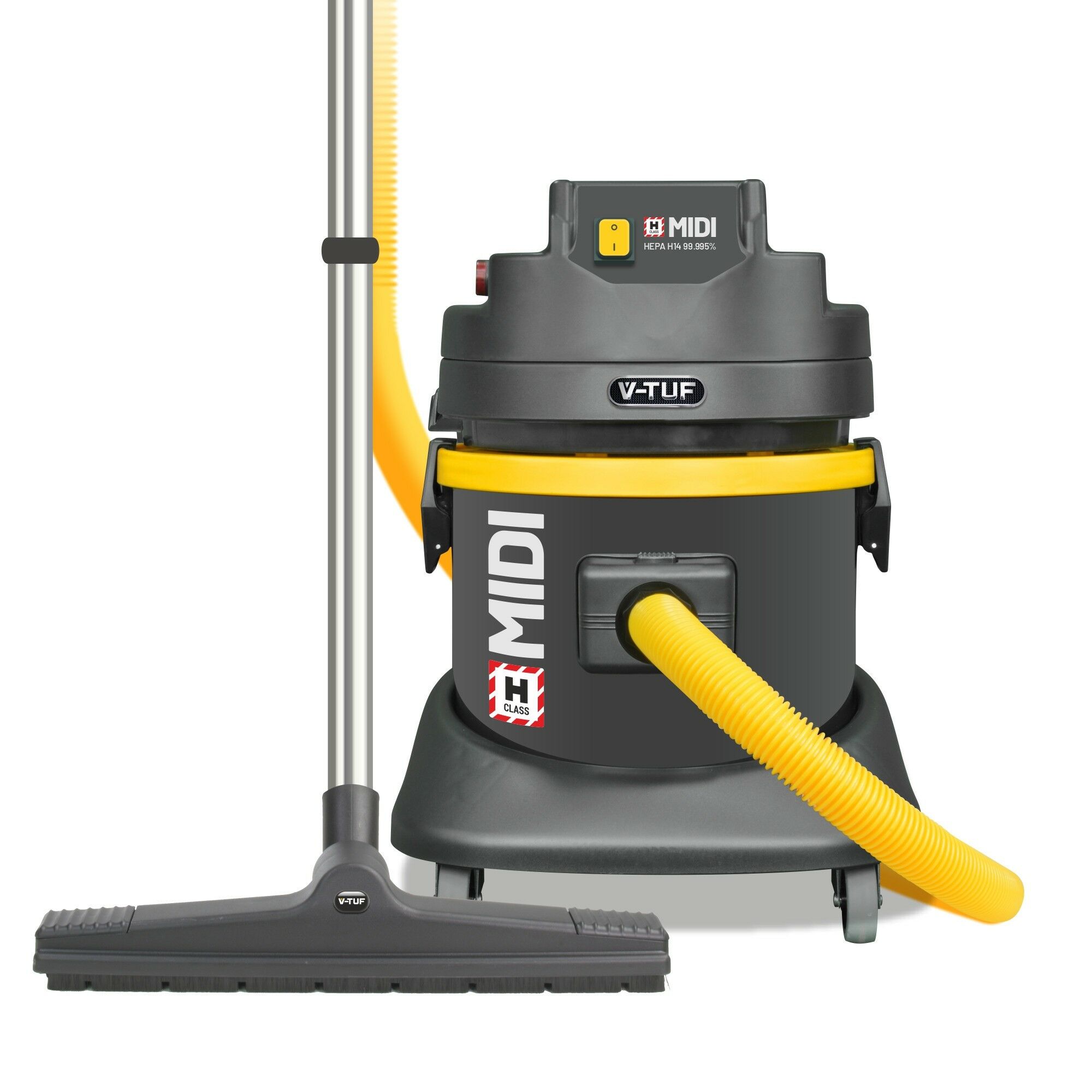 V-TUF MIDIH110 21L H-Class 110v Industrial Dust Extraction Vacuum Cleaner 
