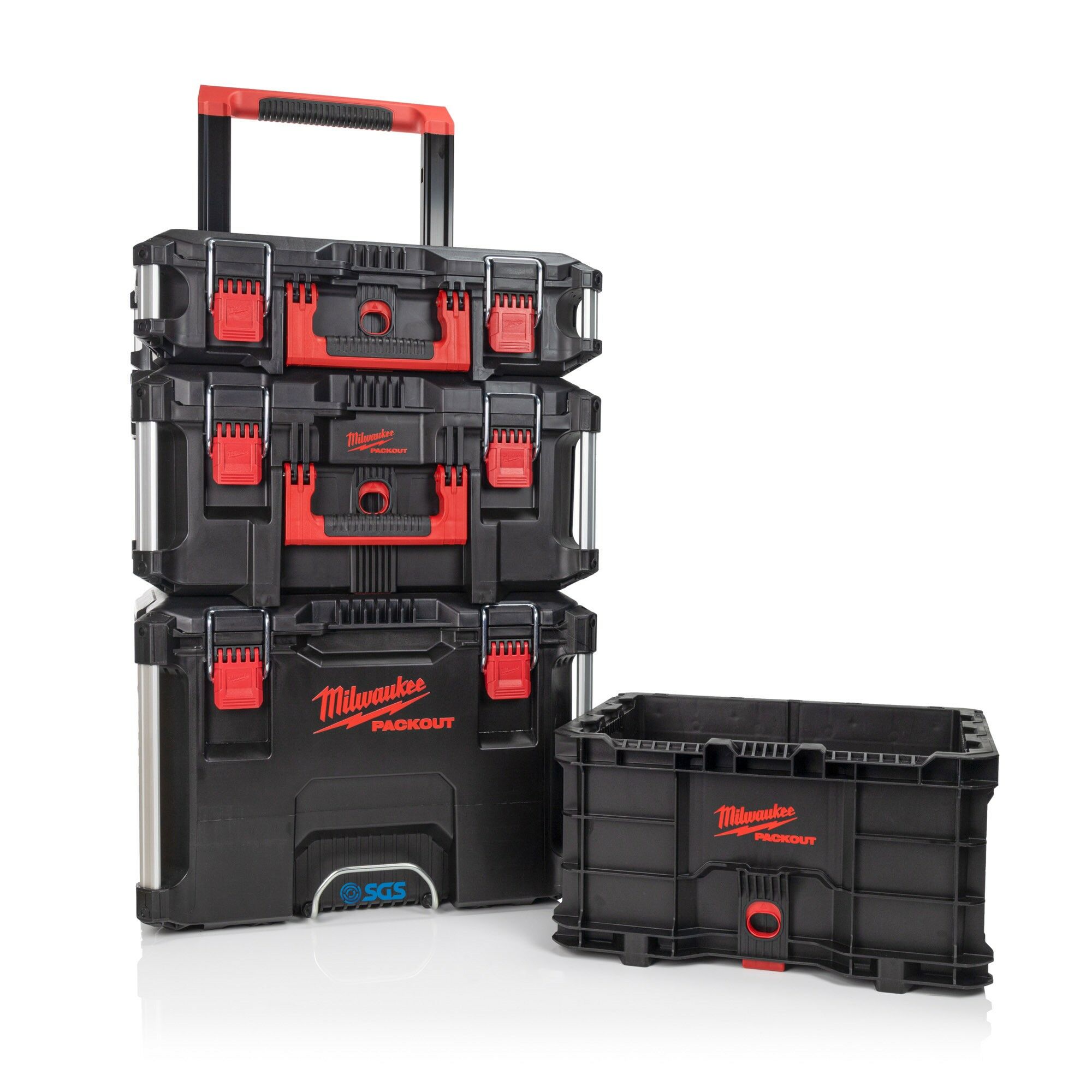 Milwaukee PACKOUT Bundle with 3 Piece Toolbox System and Crate
