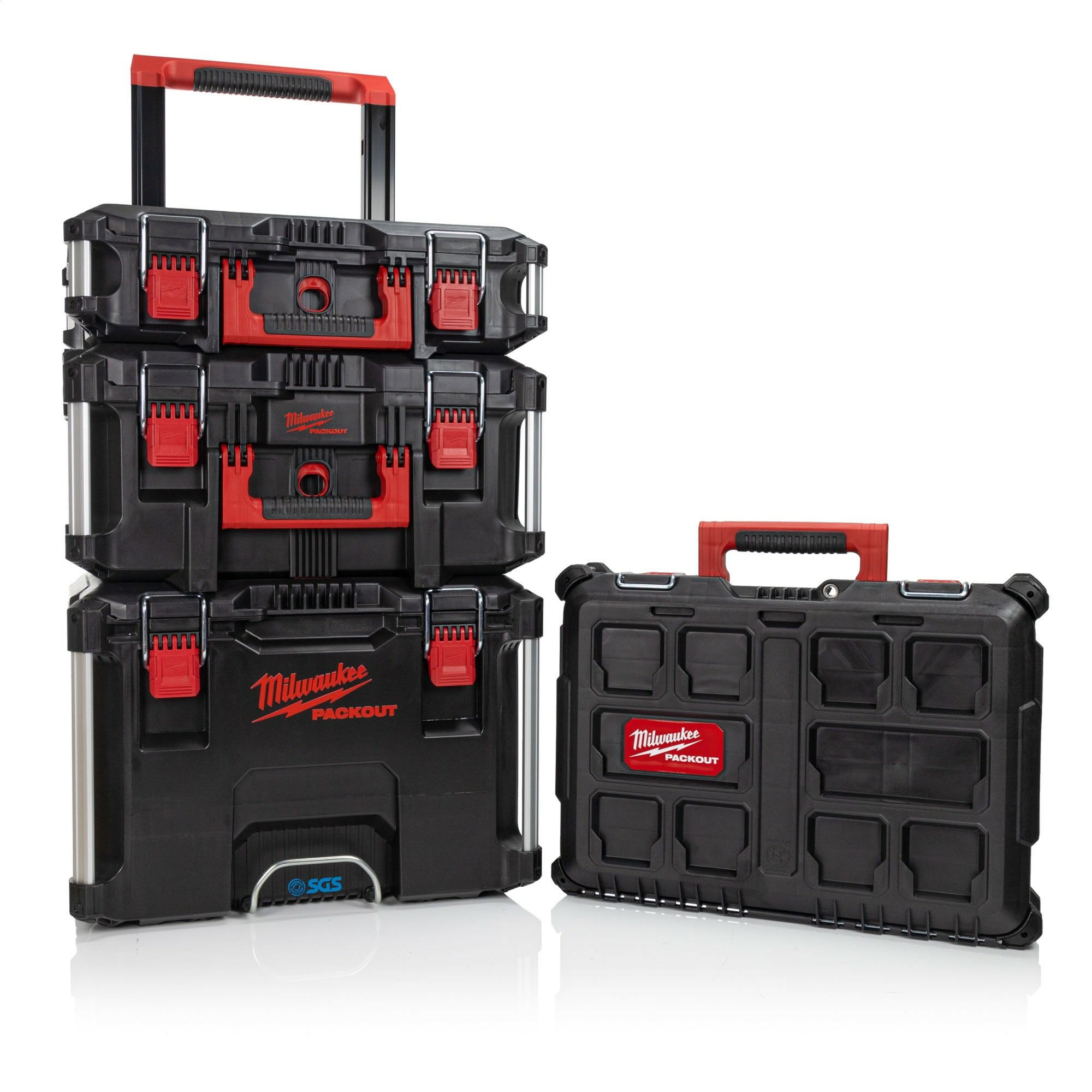 Milwaukee Packout Bundle with 3 Piece Toolbox System and 3 in 1 Tool Case