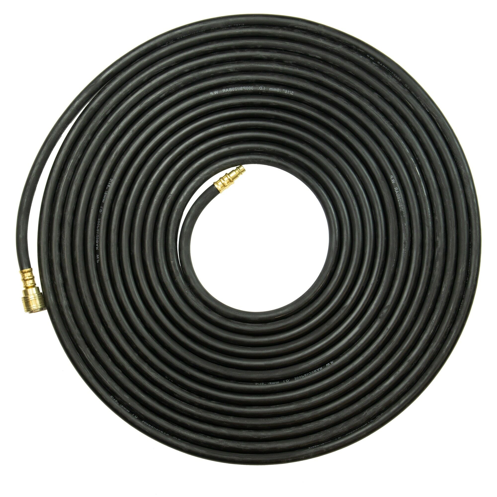 SGS 8mm Rubber Air Compressor Hose With Quick Couplers - 15m