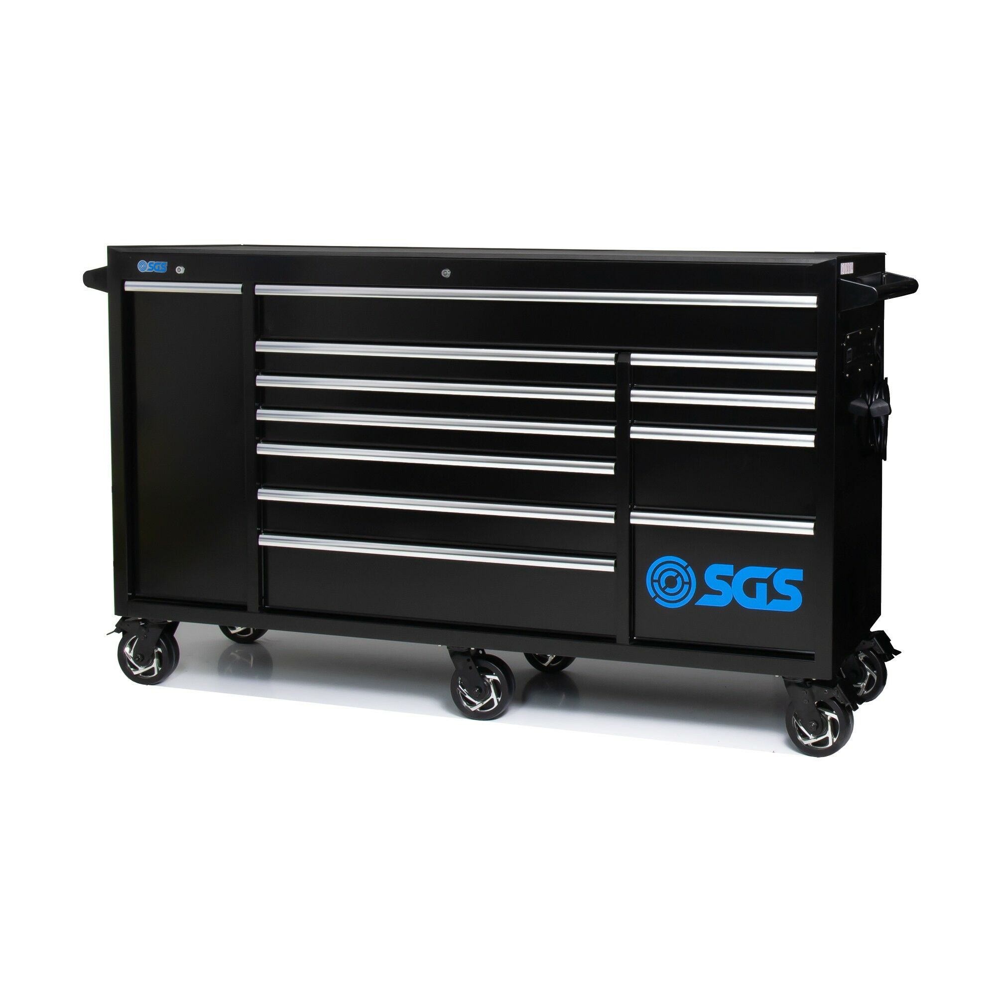 SGS 72in 12 Drawer Professional Tool Cabinet with Caster Wheels