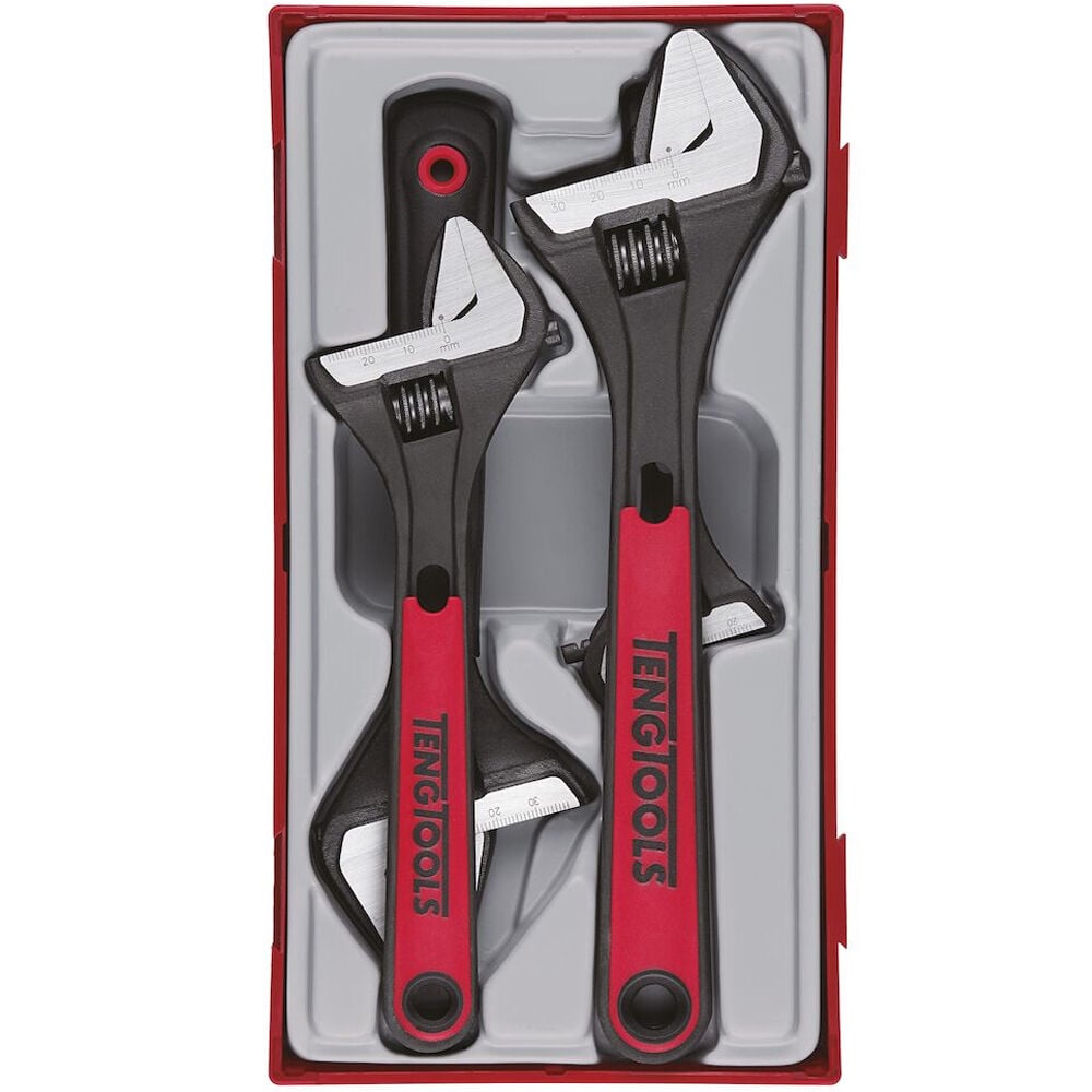 Teng Tools Adjustable Wrench Set TT1 4 Pieces