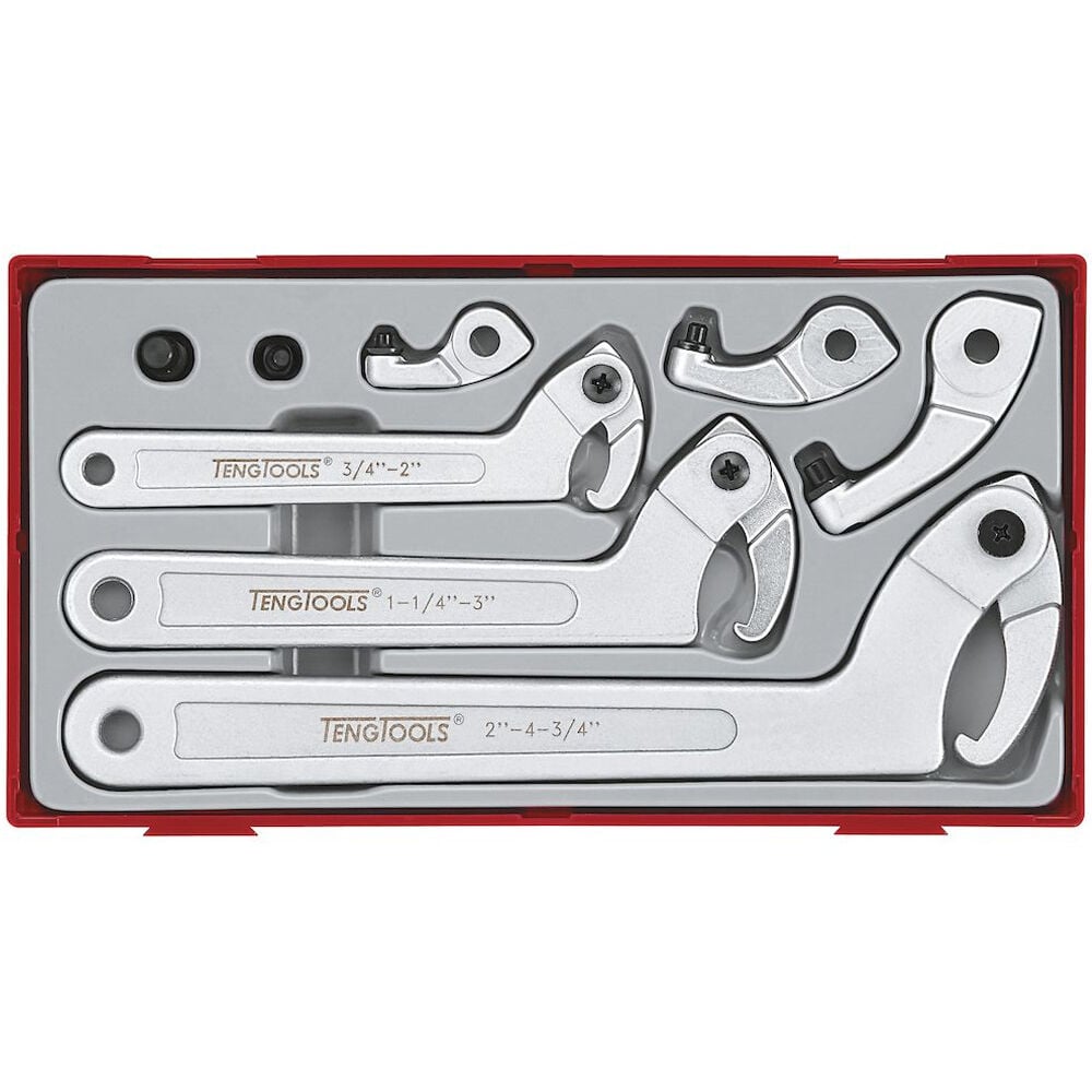 Teng Tools Hook and Pin Wrench Set TT1 8 Pieces